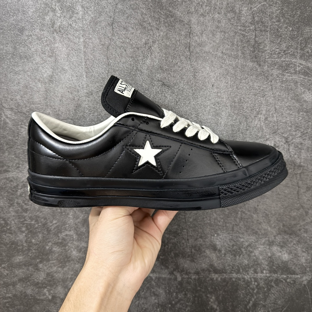 匡威OneStar星星鞋 黑白漆皮 Converse One Star Ox 帆布休闲板鞋 C 行业一线头部硫化大厂出品