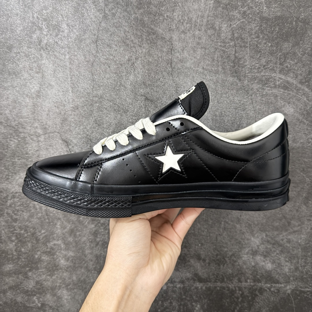 匡威OneStar星星鞋 黑白漆皮 Converse One Star Ox 帆布休闲板鞋 C 行业一线头部硫化大厂出品