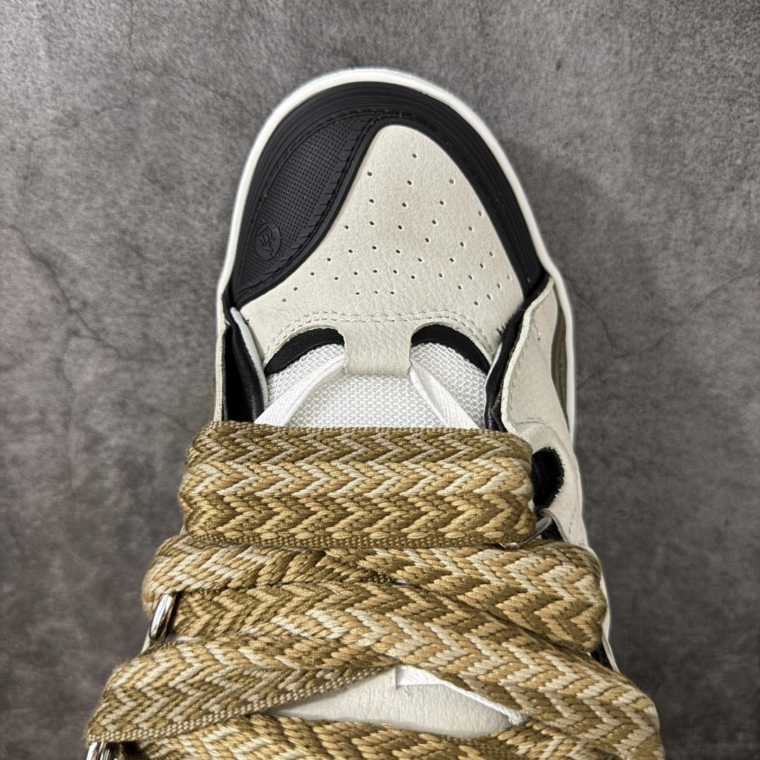 Lanvin Leather Curb Sneakers 浪凡面包鞋 现货 原版1:1开模重工艺制作 面料采用进口牛磨砂