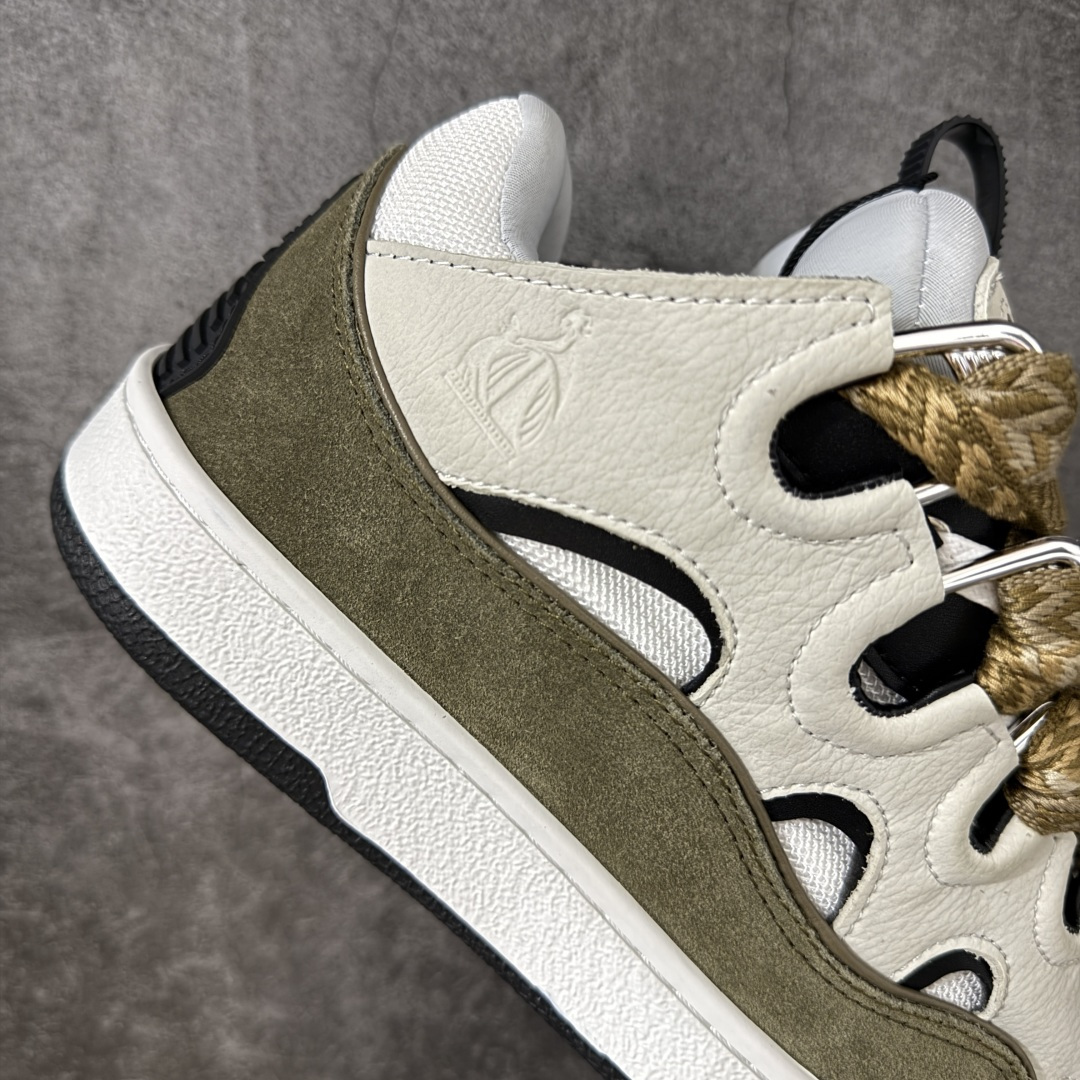 Lanvin Leather Curb Sneakers 浪凡面包鞋 现货 原版1:1开模重工艺制作 面料采用进口牛磨砂