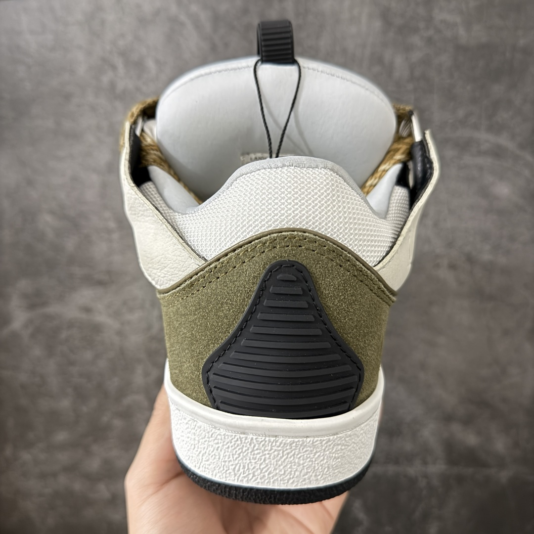 Lanvin Leather Curb Sneakers 浪凡面包鞋 现货 原版1:1开模重工艺制作 面料采用进口牛磨砂