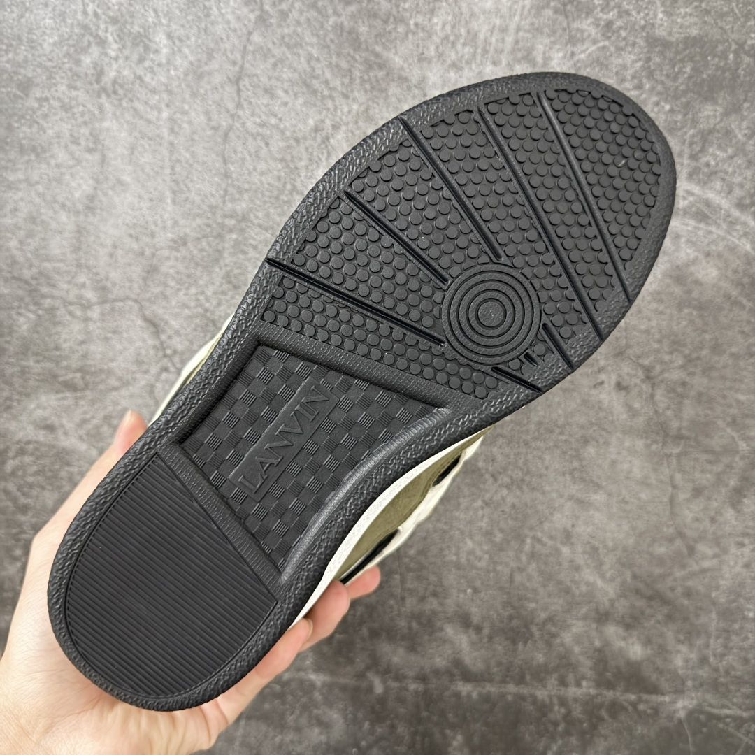 Lanvin Leather Curb Sneakers 浪凡面包鞋 现货 原版1:1开模重工艺制作 面料采用进口牛磨砂