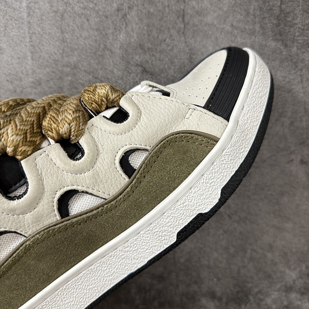 Lanvin Leather Curb Sneakers 浪凡面包鞋 现货 原版1:1开模重工艺制作 面料采用进口牛磨砂