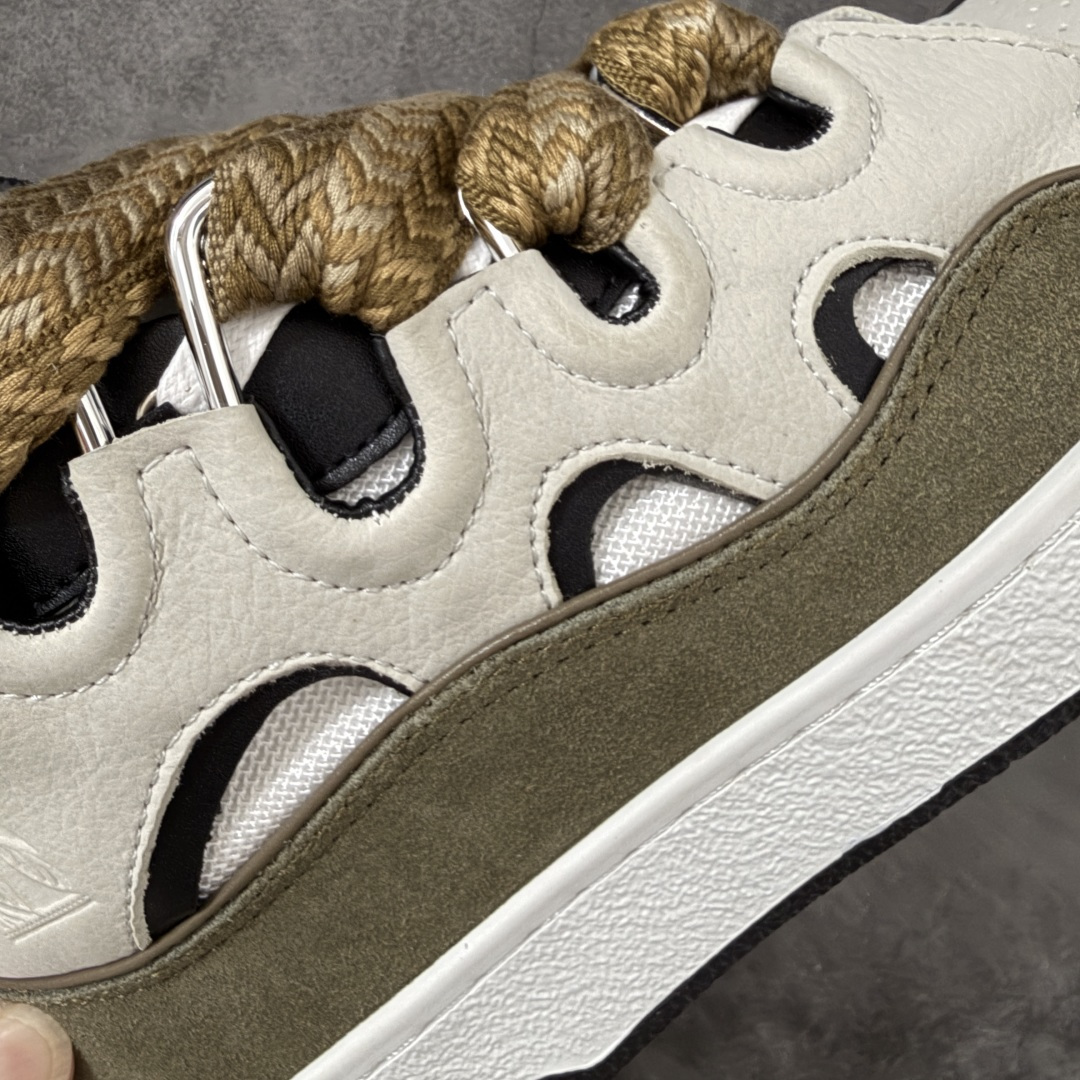 Lanvin Leather Curb Sneakers 浪凡面包鞋 现货 原版1:1开模重工艺制作 面料采用进口牛磨砂