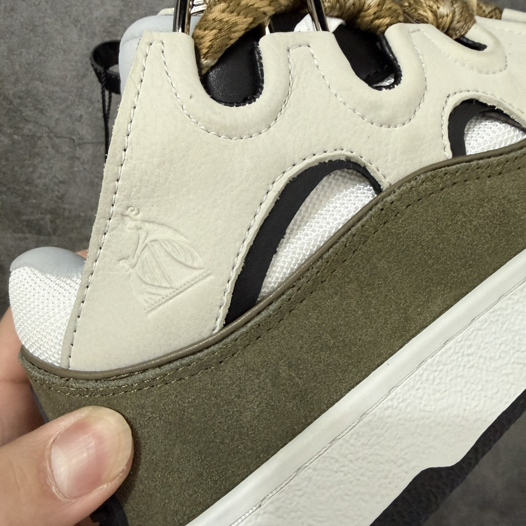Lanvin Leather Curb Sneakers 浪凡面包鞋 现货 原版1:1开模重工艺制作 面料采用进口牛磨砂