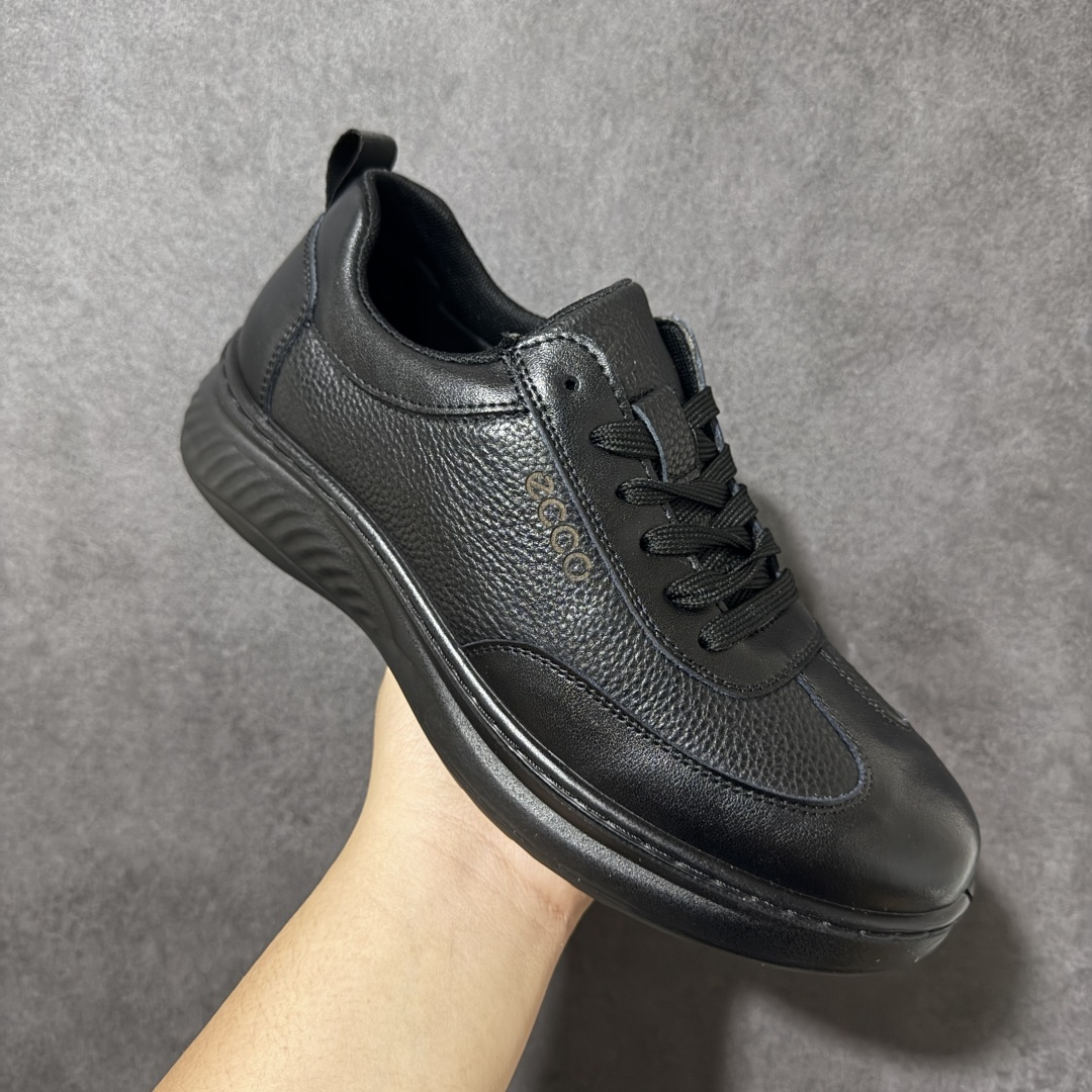 Ecco Biomc Artle Colour Extras 爱步男士低帮休闲鞋 牛皮材质 尺码：39-44 货号： 