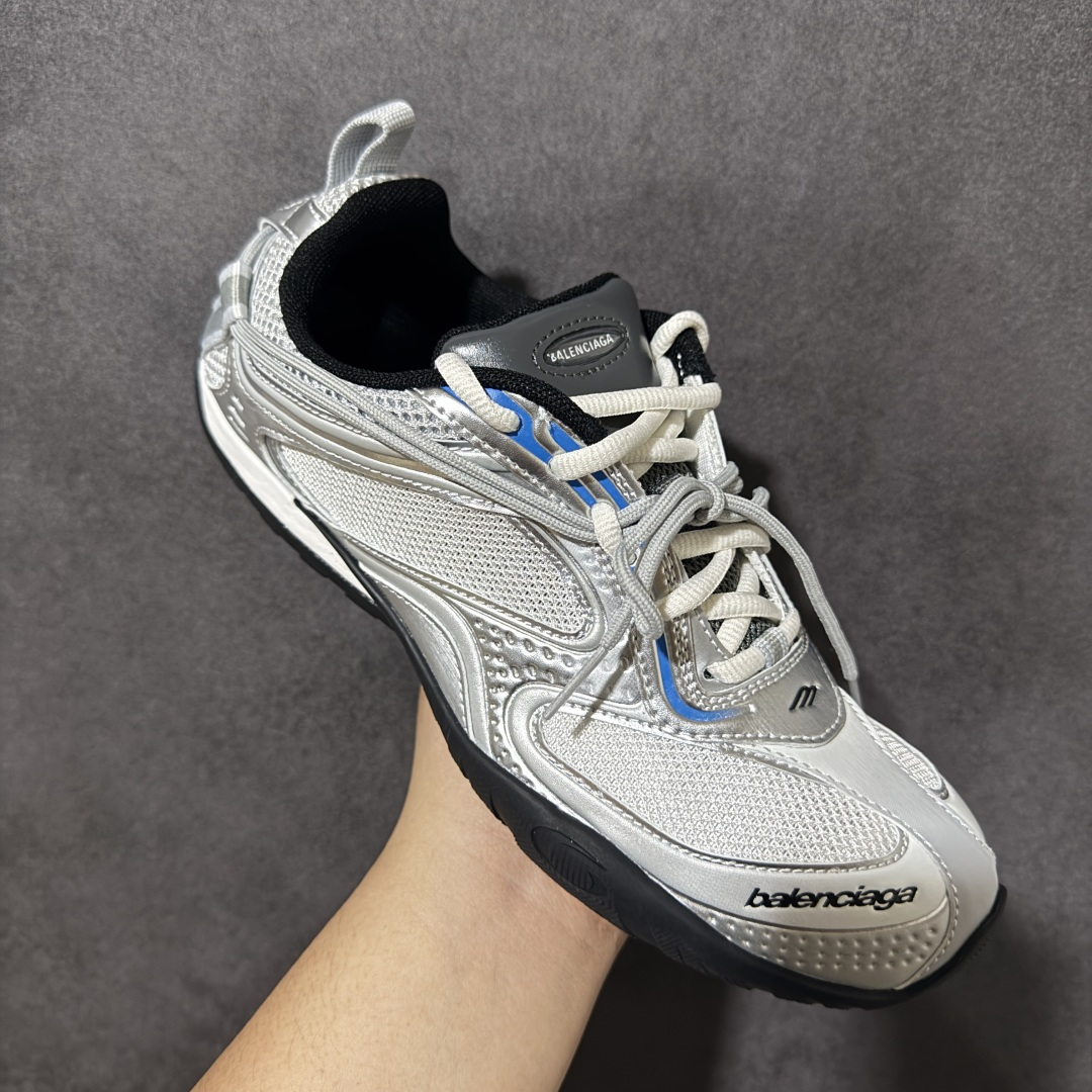 Balenciaga Radar Gradient Lines 巴黎世家 低帮 银色 做旧效果系带圆头低邦生活休闲鞋 鞋