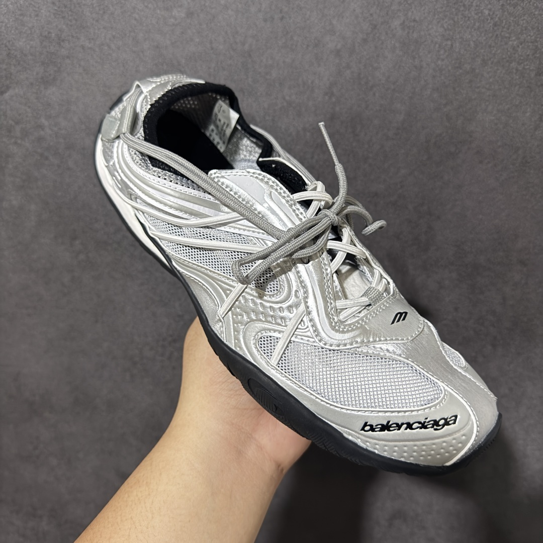 Balenciaga Radar Gradient Lines 巴黎世家 低帮 银色 做旧效果系带圆头低邦生活休闲鞋 鞋