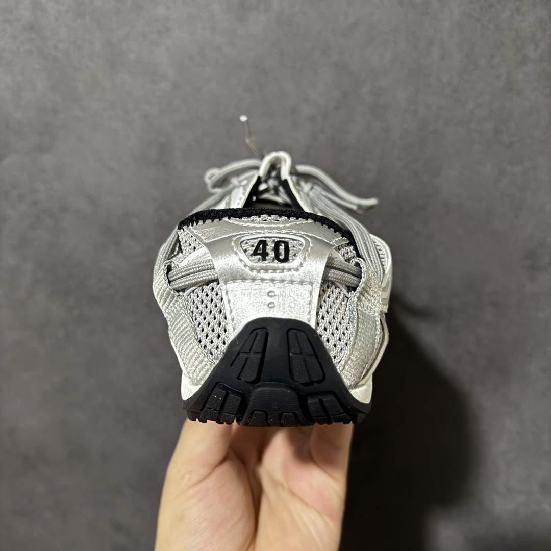 Balenciaga Radar Gradient Lines 巴黎世家 低帮 银色 做旧效果系带圆头低邦生活休闲鞋 鞋