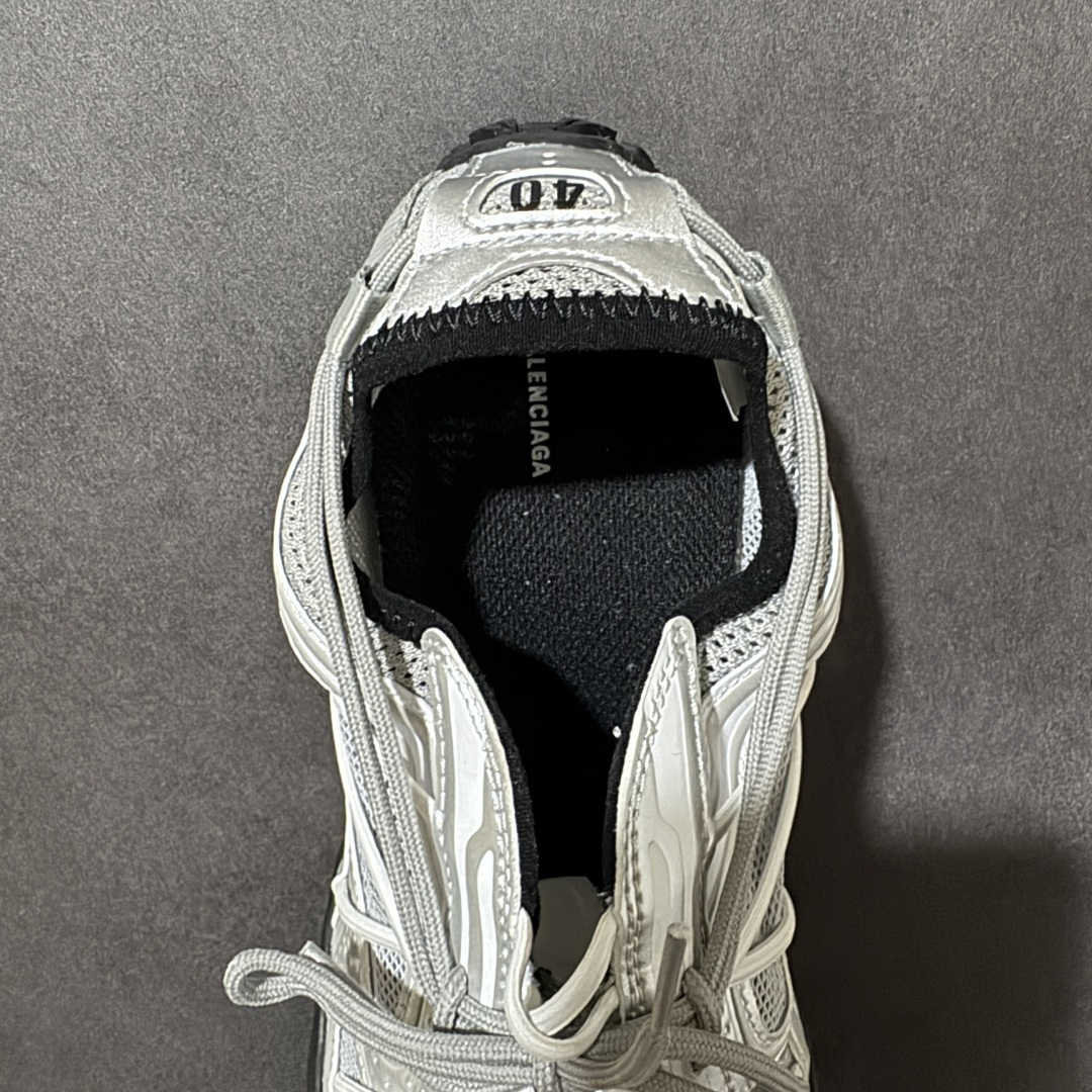 Balenciaga Radar Gradient Lines 巴黎世家 低帮 银色 做旧效果系带圆头低邦生活休闲鞋 鞋