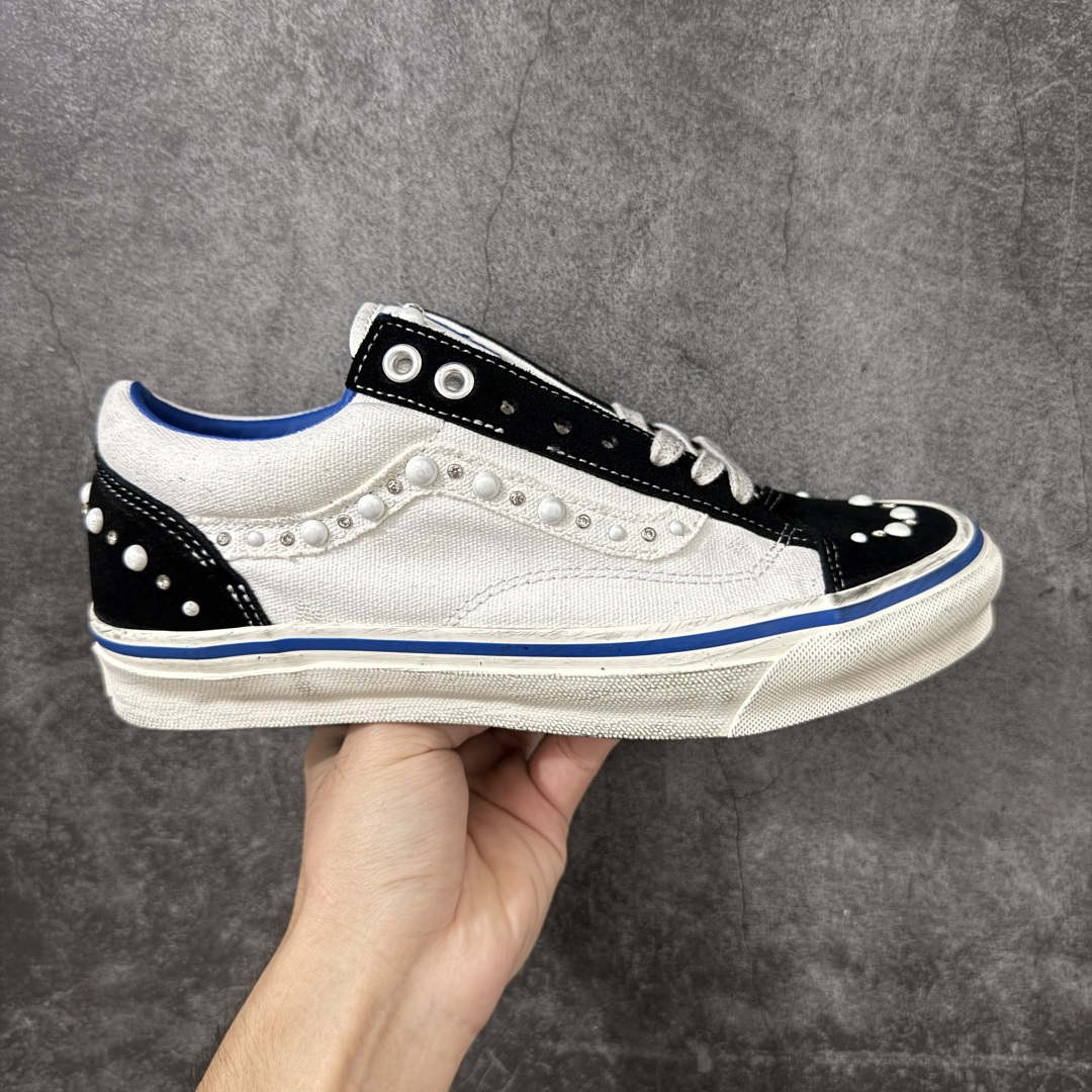 万斯Vans Premium Pearlized 珍珠做旧黑白！ 货号：VN000S52FS8 市场唯一正确版本 区别市