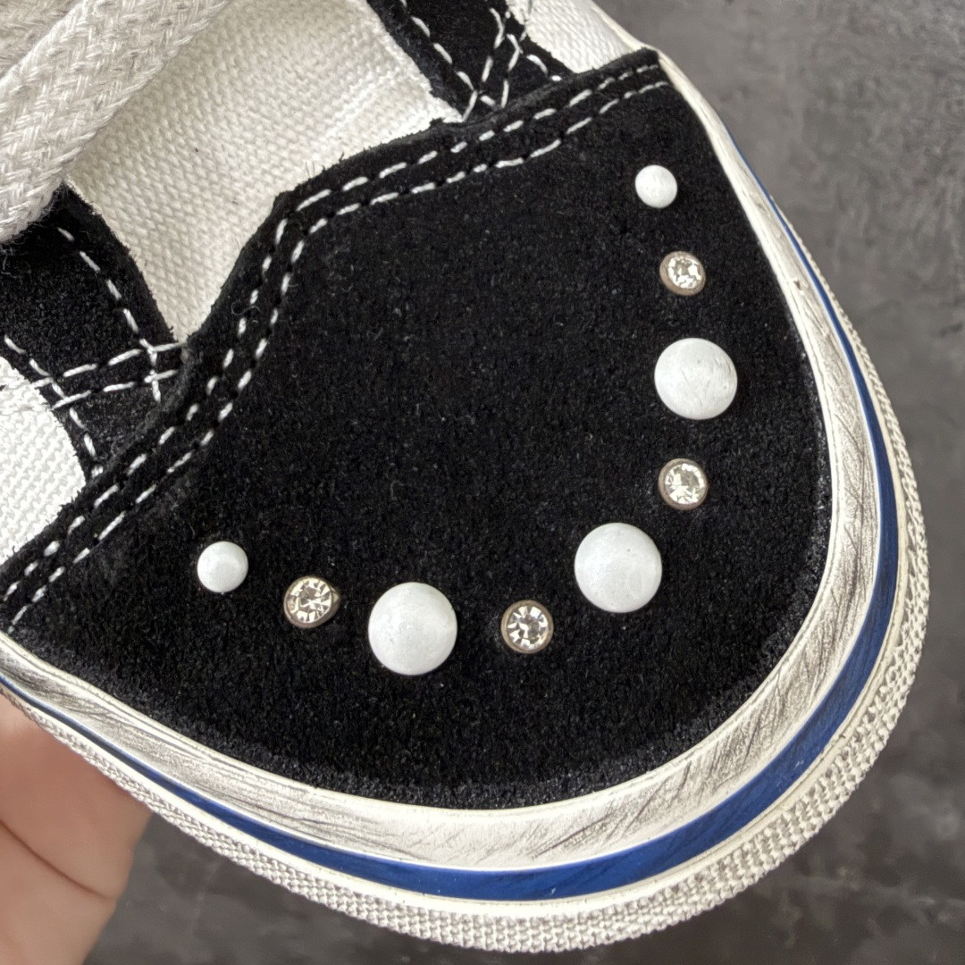 万斯Vans Premium Pearlized 珍珠做旧黑白！ 货号：VN000S52FS8 市场唯一正确版本 区别市