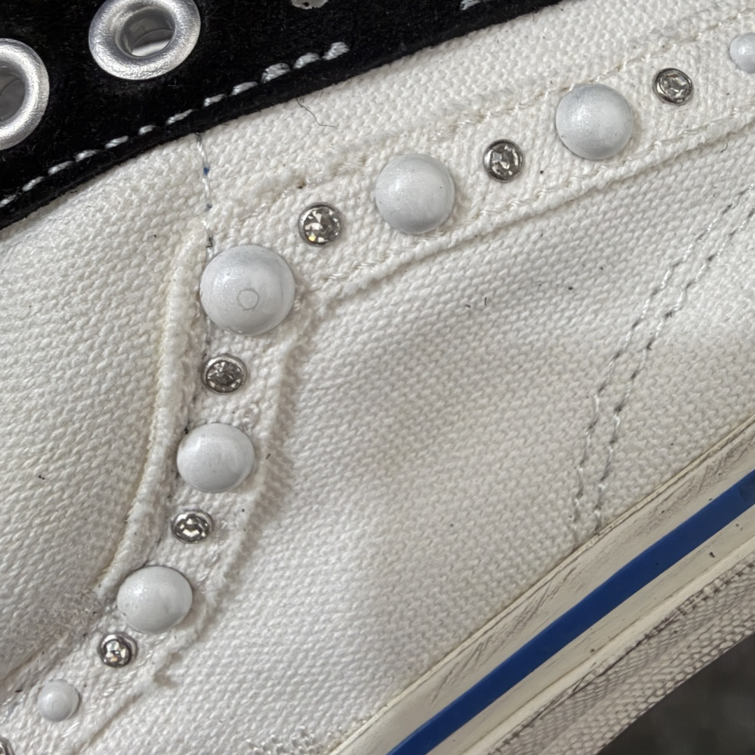 万斯Vans Premium Pearlized 珍珠做旧黑白！ 货号：VN000S52FS8 市场唯一正确版本 区别市
