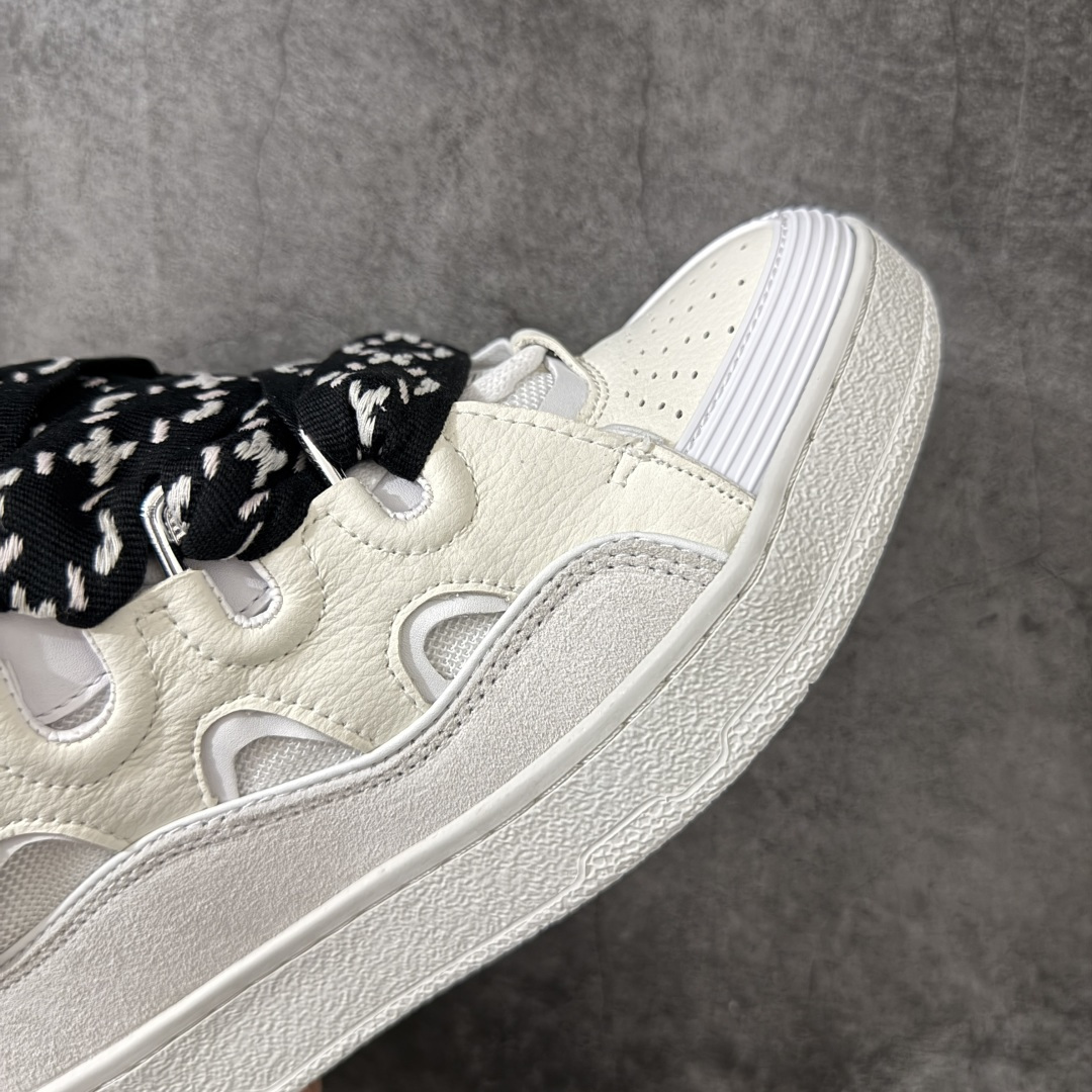 Lanvin Leather Curb Sneakers 浪凡面包鞋 现货 原版1:1开模重工艺制作 面料采用进口牛磨砂
