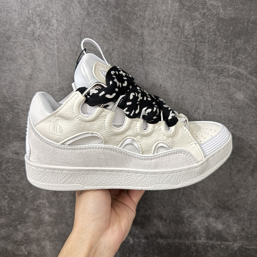 Lanvin Leather Curb Sneakers 浪凡面包鞋 现货 原版1:1开模重工艺制作 面料采用进口牛磨砂