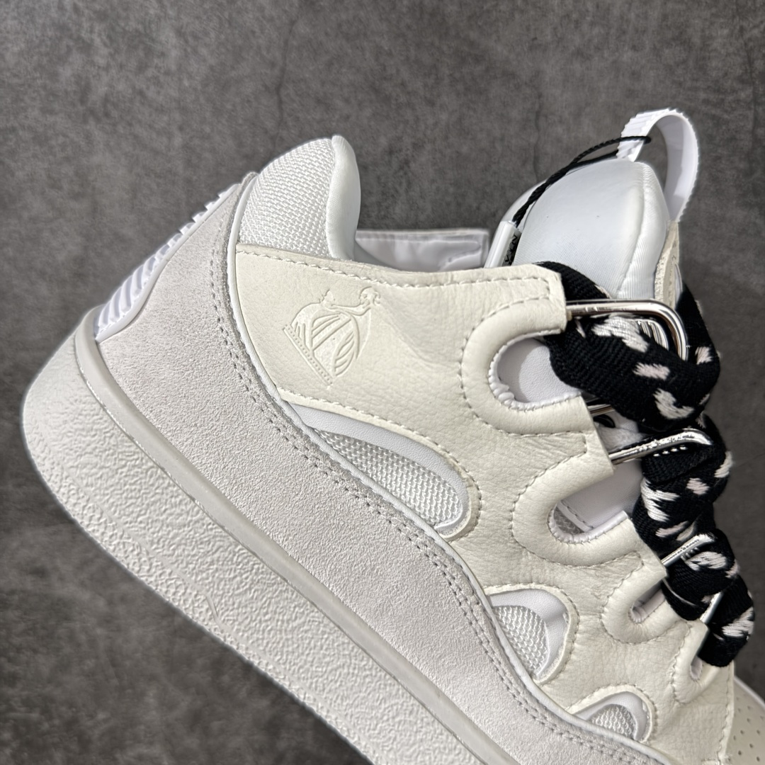 Lanvin Leather Curb Sneakers 浪凡面包鞋 现货 原版1:1开模重工艺制作 面料采用进口牛磨砂