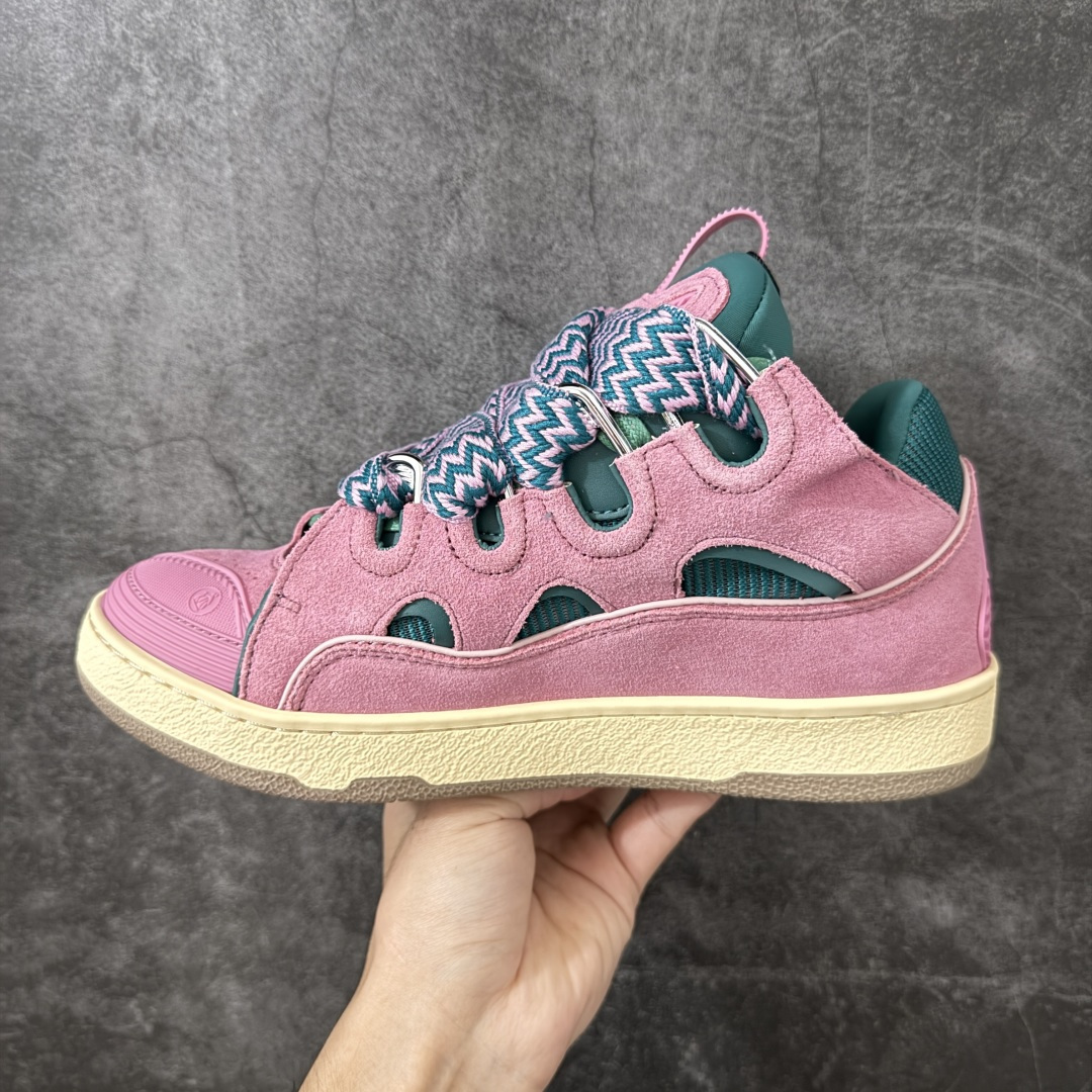 Lanvin Leather Curb Sneakers 浪凡面包鞋 现货 原版1:1开模重工艺制作 面料采用进口牛磨砂