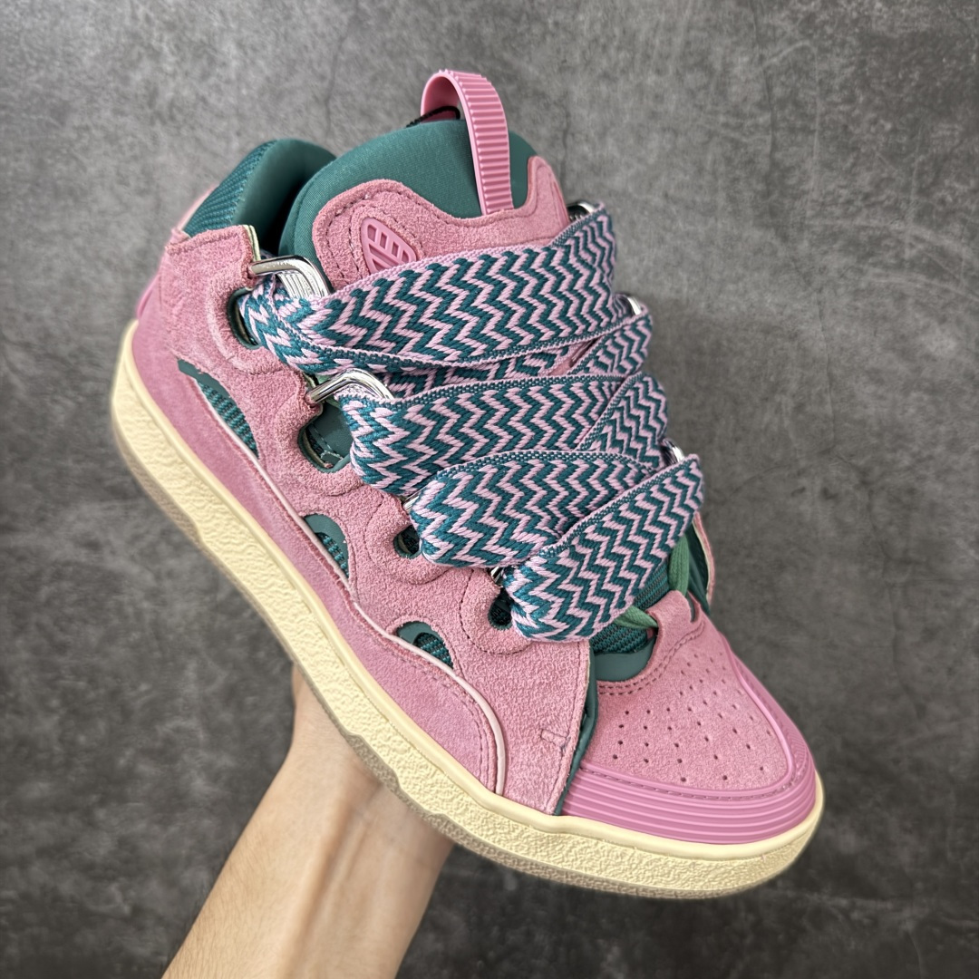 Lanvin Leather Curb Sneakers 浪凡面包鞋 现货 原版1:1开模重工艺制作 面料采用进口牛磨砂
