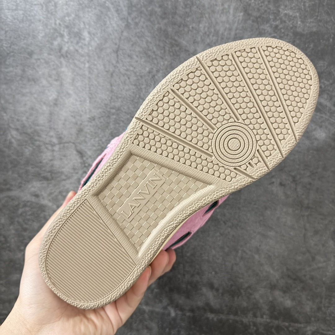 Lanvin Leather Curb Sneakers 浪凡面包鞋 现货 原版1:1开模重工艺制作 面料采用进口牛磨砂