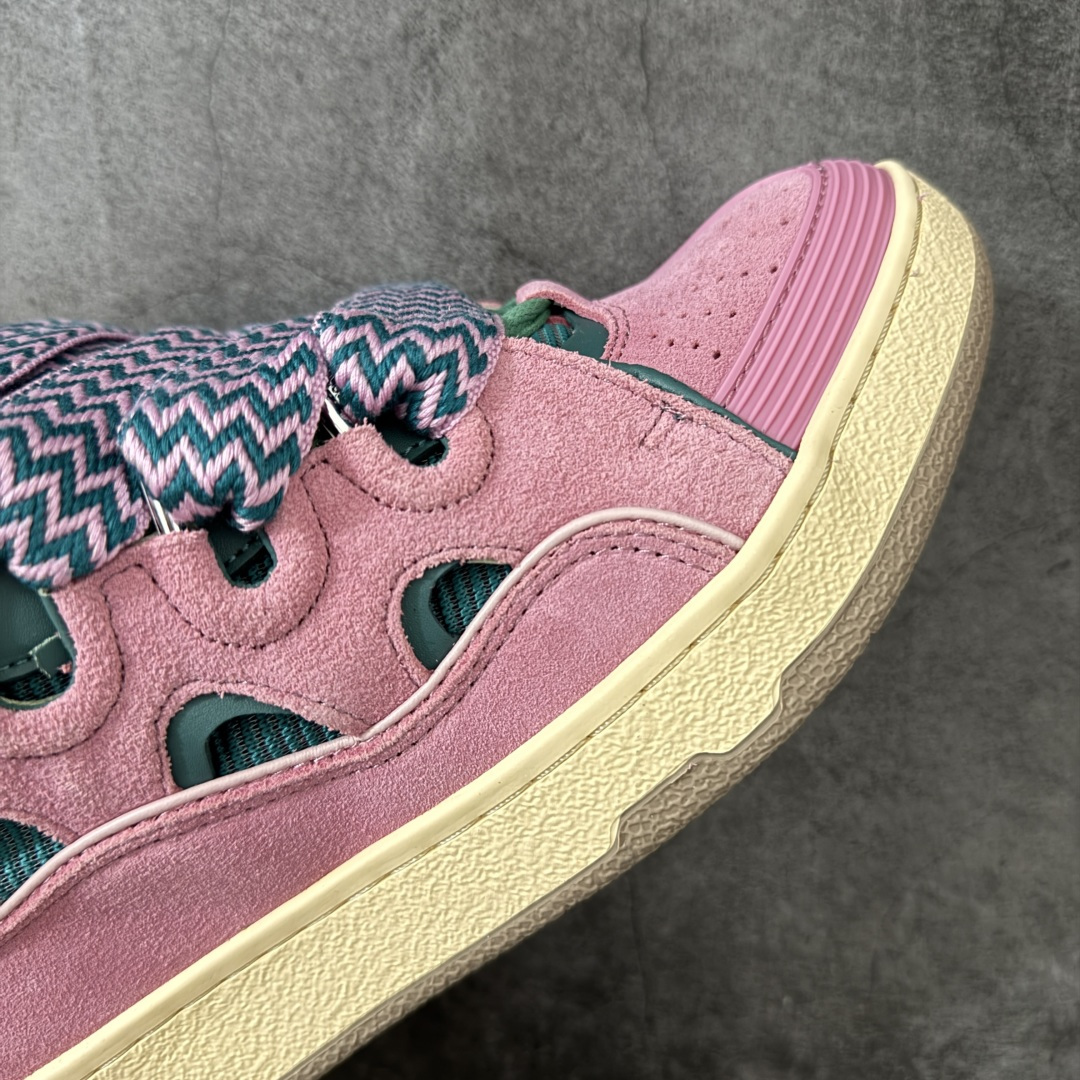 Lanvin Leather Curb Sneakers 浪凡面包鞋 现货 原版1:1开模重工艺制作 面料采用进口牛磨砂