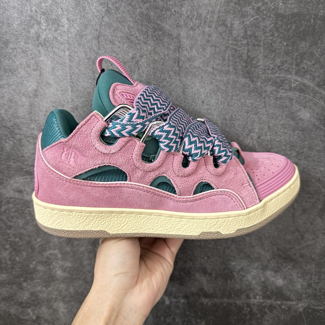 Lanvin Leather Curb Sneakers 浪凡面包鞋 现货 原版1:1开模重工艺制作 面料采用进口牛磨砂