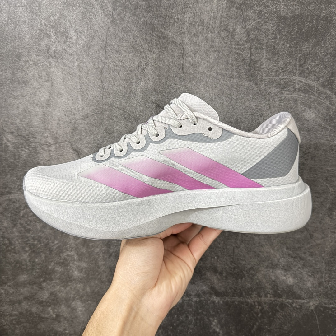 Adidas Adizero Evo SL Woven W阿迪超轻透气缓震跑鞋  鞋面采用透气网面示人 契合日常训练鞋的