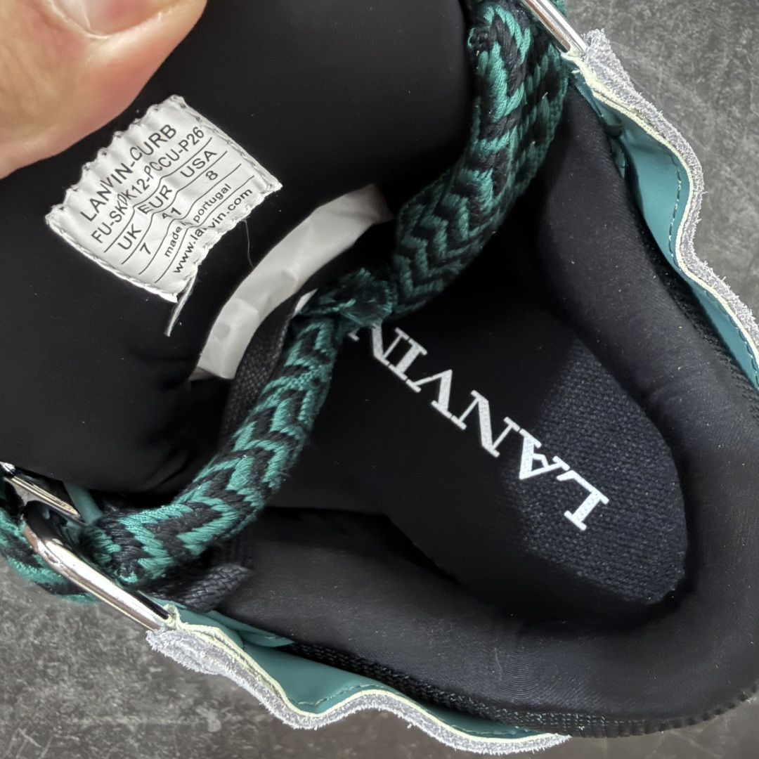 Lanvin Leather Curb Sneakers 浪凡面包鞋 现货 原版1:1开模重工艺制作 面料采用进口牛磨砂