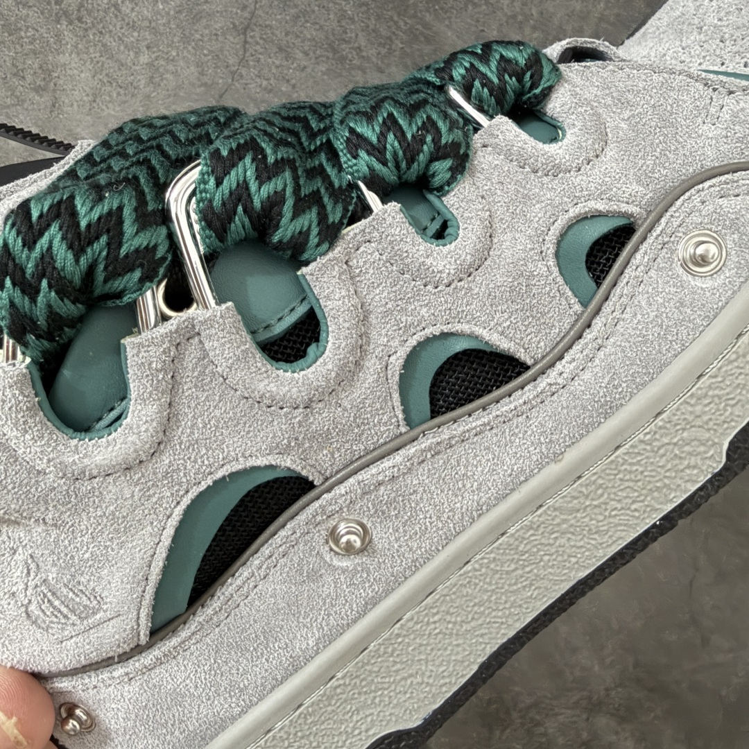 Lanvin Leather Curb Sneakers 浪凡面包鞋 现货 原版1:1开模重工艺制作 面料采用进口牛磨砂