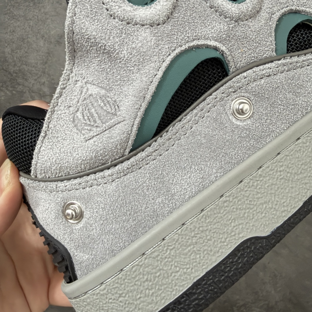 Lanvin Leather Curb Sneakers 浪凡面包鞋 现货 原版1:1开模重工艺制作 面料采用进口牛磨砂