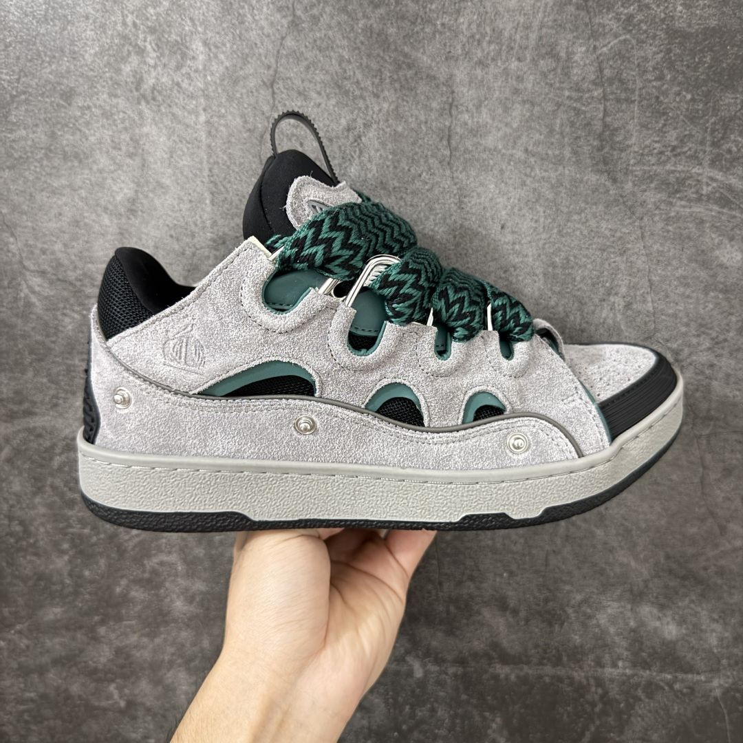 Lanvin Leather Curb Sneakers 浪凡面包鞋 现货 原版1:1开模重工艺制作 面料采用进口牛磨砂