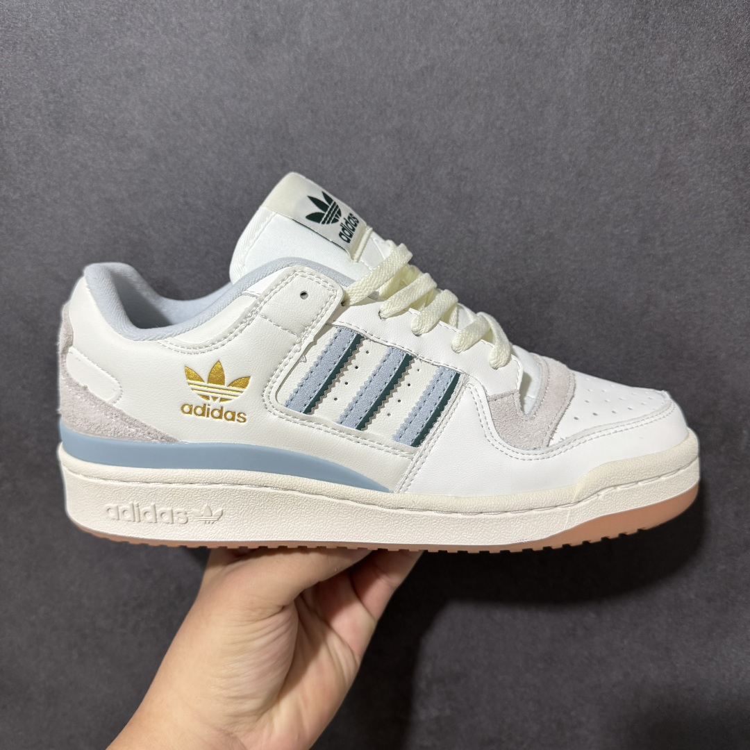 adidas Originals Forum 84 OG “Bright Bl 采用最新开发的鞋底 鞋底边墙纹路由一代的