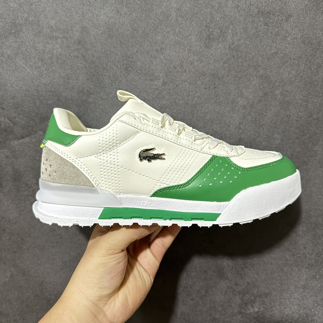 LACOSTE法国鳄鱼 织物牛剖层革 圆头系带 低帮 生活休闲鞋 尺码：40 41 42 43 44 45 货号： 
