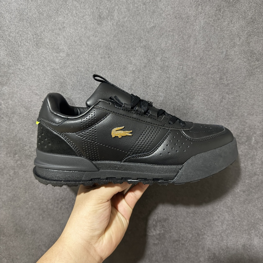 LACOSTE法国鳄鱼 织物牛剖层革 圆头系带 低帮 生活休闲鞋 尺码：40 41 42 43 44 45 货号： 