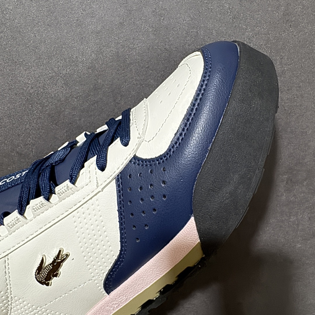 LACOSTE法国鳄鱼 织物牛剖层革 圆头系带 低帮 生活休闲鞋 尺码：40 41 42 43 44 45 货号： 