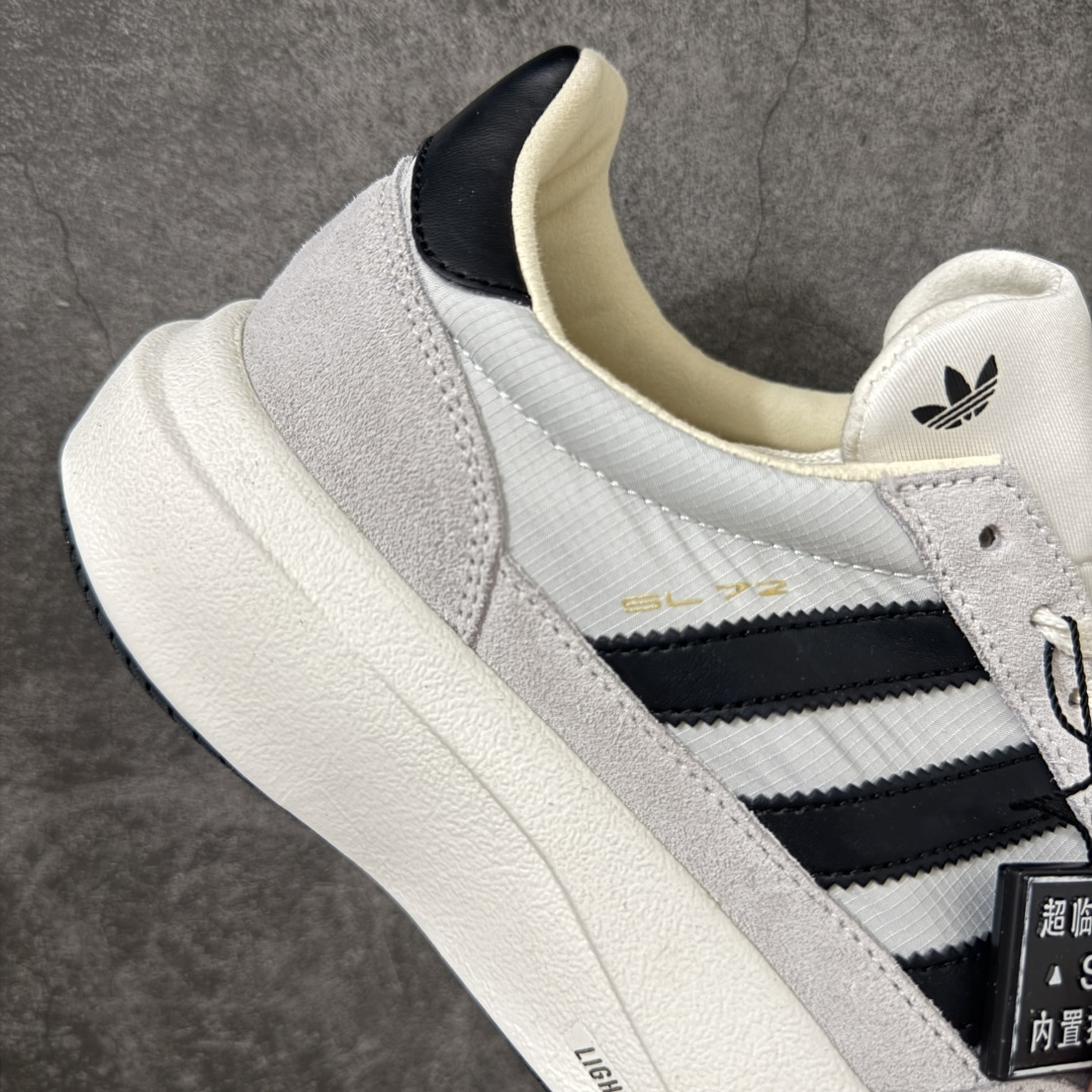 adidas originals SL 72 Pro 舒适贴合 增高 生活休闲鞋 男女同款 超临界软弹中底 内置抗扭片 