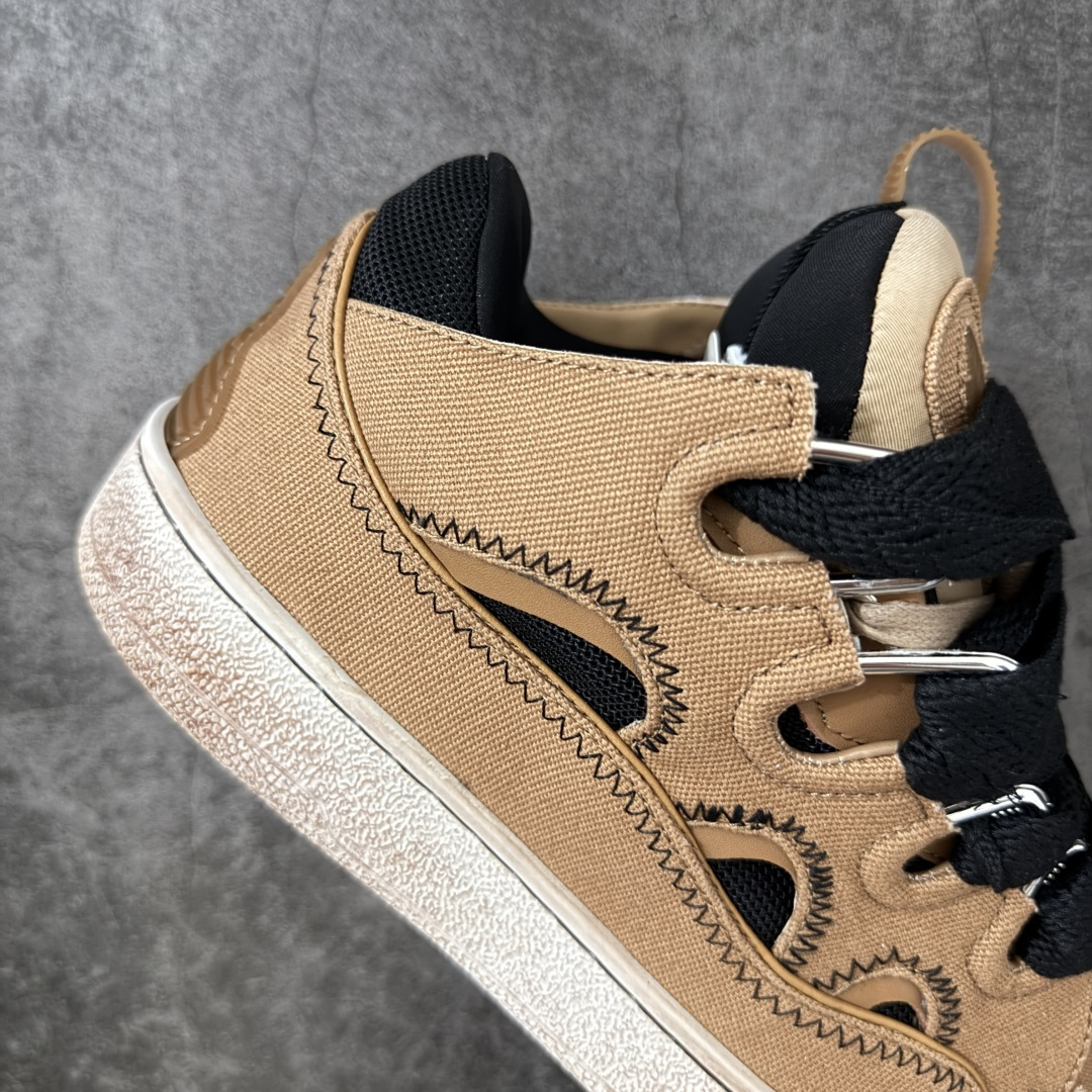 Lanvin Leather Curb Sneakers 浪凡面包鞋 现货 原版1:1开模重工艺制作 面料采用进口牛磨砂