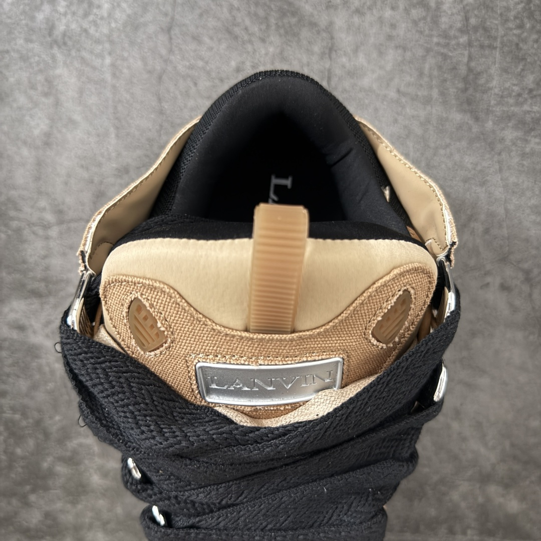Lanvin Leather Curb Sneakers 浪凡面包鞋 现货 原版1:1开模重工艺制作 面料采用进口牛磨砂
