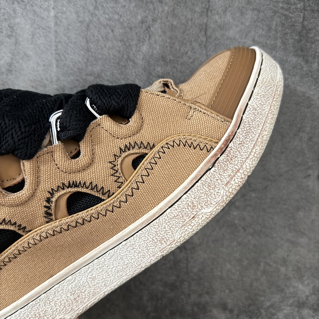 Lanvin Leather Curb Sneakers 浪凡面包鞋 现货 原版1:1开模重工艺制作 面料采用进口牛磨砂