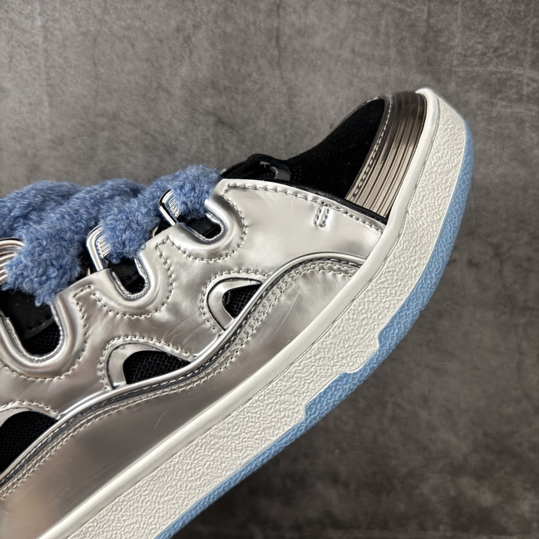 Lanvin Leather Curb Sneakers 浪凡面包鞋 现货 原版1:1开模重工艺制作 面料采用进口牛磨砂