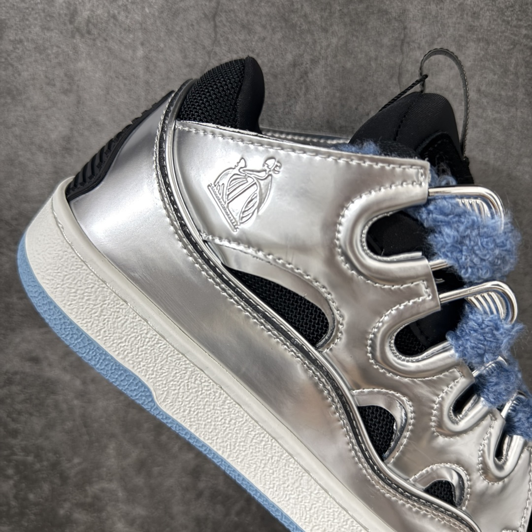 Lanvin Leather Curb Sneakers 浪凡面包鞋 现货 原版1:1开模重工艺制作 面料采用进口牛磨砂
