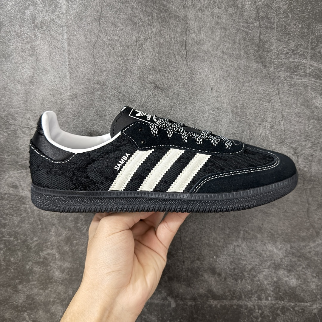 adidas originals SAMBA OG 蕾丝黑 高端零售平台专供品质出货 区别市场通货 货号：KH7842 