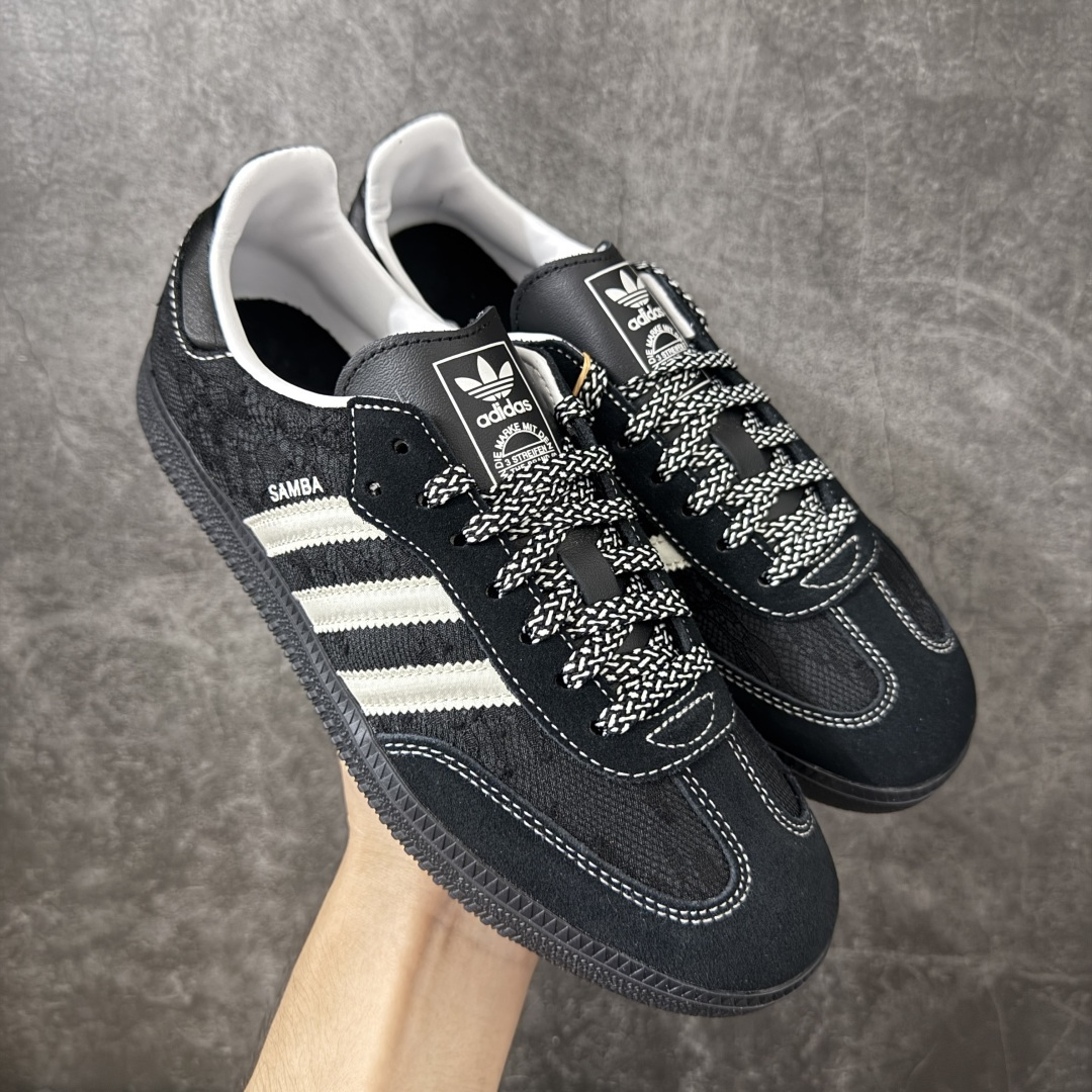 adidas originals SAMBA OG 蕾丝黑 高端零售平台专供品质出货 区别市场通货 货号：KH7842 