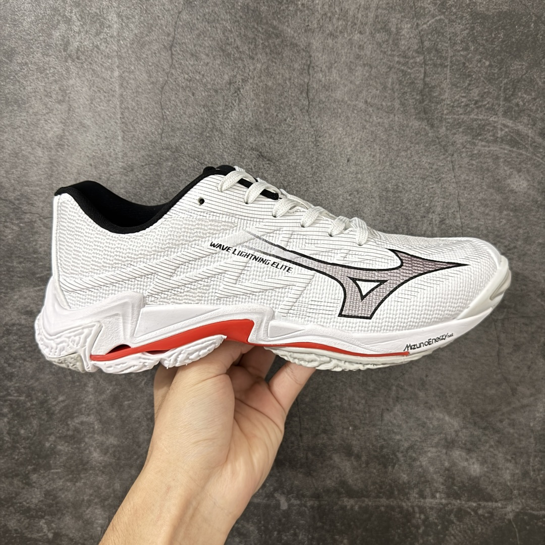 美津浓排球鞋 Mizuno Wave Lightning ELITE 排球鞋 白红 货号：V1GA 尺码：36-46带半