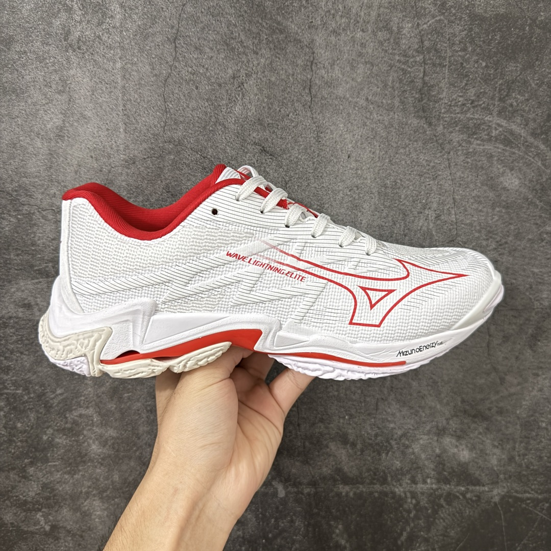 美津浓排球鞋 Mizuno Wave Lightning ELITE 排球鞋 白红 货号：V1GA 尺码：36-46带半