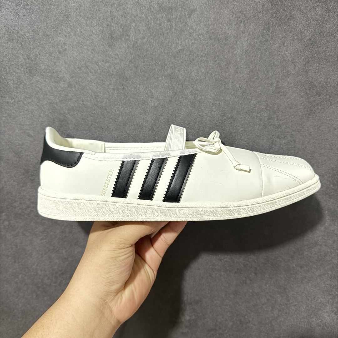 adidas originals × Jennie SUPERSTAR Sq Ballet 米白 货号：LB3786 尺