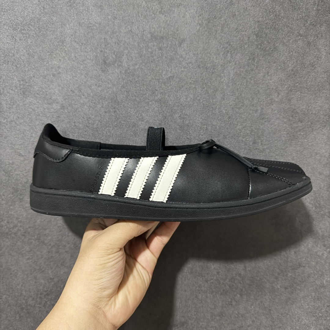 adidas originals × Jennie SUPERSTAR Sq Ballet 黑白 货号：LB3787 尺