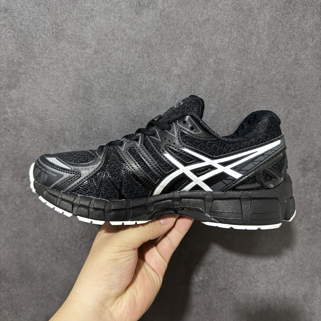 亚瑟士 ASICS GEL-KAYANO 20 复古休闲老爹鞋 黑曜石灰 鞋面网眼+翻毛皮拼接，复古Y2K风格，透气舒适