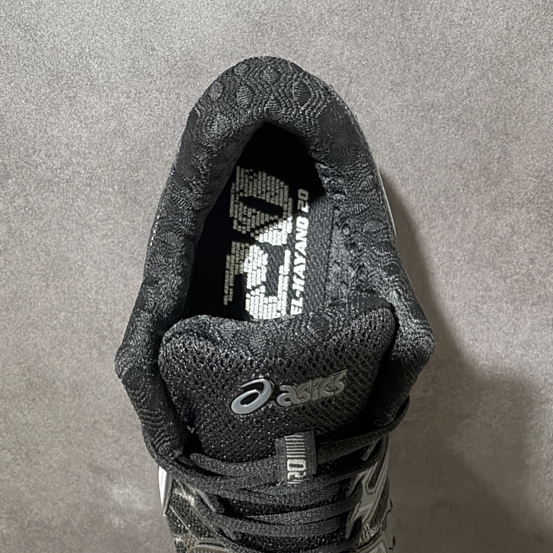 亚瑟士 ASICS GEL-KAYANO 20 复古休闲老爹鞋 黑曜石灰 鞋面网眼+翻毛皮拼接，复古Y2K风格，透气舒适
