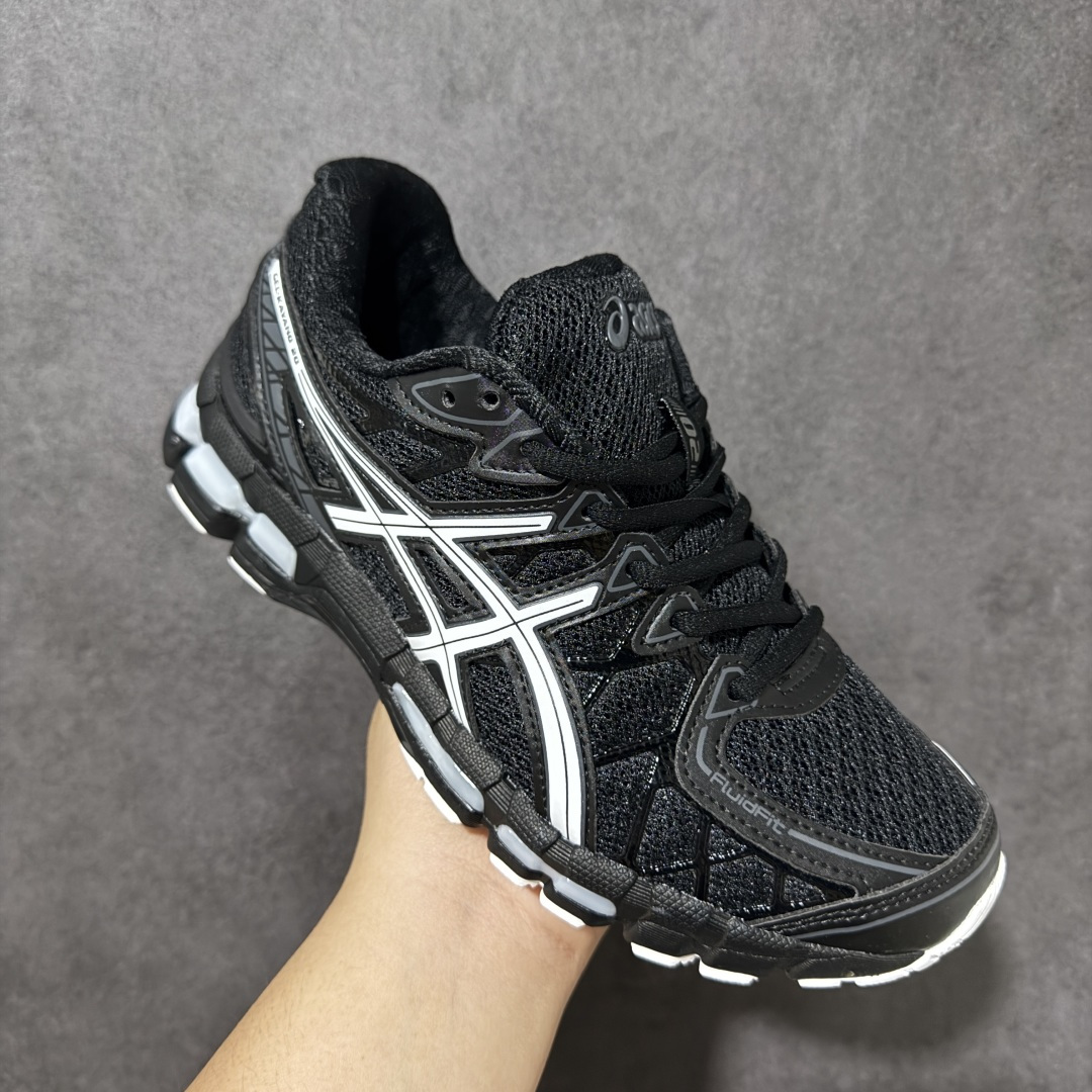 亚瑟士 ASICS GEL-KAYANO 20 复古休闲老爹鞋 黑曜石灰 鞋面网眼+翻毛皮拼接，复古Y2K风格，透气舒适