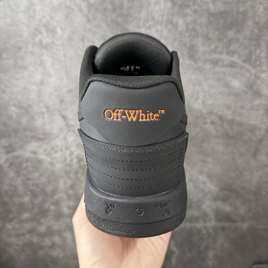 OFF-WHITE Out Of Office OW低帮时尚板鞋 黑橙 杨幂同款 由经典配色打造 箭头符号、ZipTie